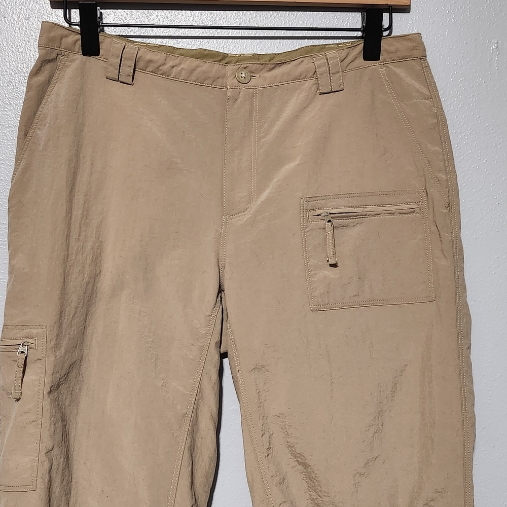 THE NORTH FACE Capri Pants Womens 6 Khaki Cargo Hiking Nylon Outdoor Trails - Picture 3 of 11